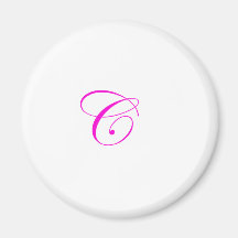 Monogramme rose C Aimants Pour Réfrigérateur