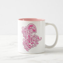 MONOGRAMME ROSE C TASSE