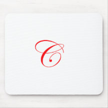 Monogramme rouge C Tapis De Souris