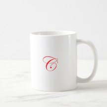 Monogramme rouge C Tasse