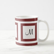 Monogramme rouge toscan tasse à café