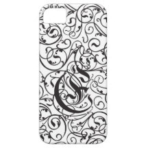 Monogramme vintage de la calligraphie élégante E Coque Case-Mate iPhone 5
