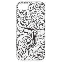 Monogramme vintage de la calligraphie élégante J Coques iPhone 5 Case-Mate