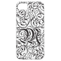 Monogramme vintage de la calligraphie élégante M Coques iPhone 5
