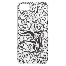 Monogramme vintage de la calligraphie élégante Y Coques Case-Mate iPhone 5