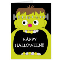 Monstre heureux de Halloween Frankenstein Cartes