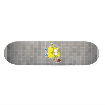 monstre maladroit de crème glacée plateau de skateboard