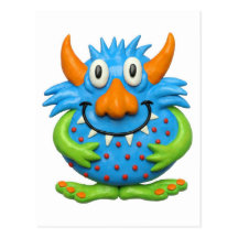 Monstre repéré par bonbon cartes postales