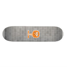 monstre velu orange drôle skateboards personnalisés