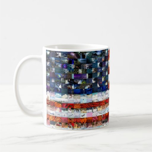 Montage de bannière étoilée tasse à café