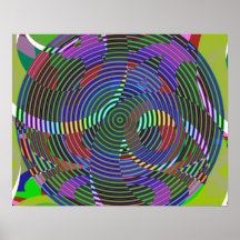 Montage radial abstrait affiches