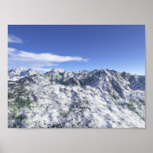 Montagne blanche affiche