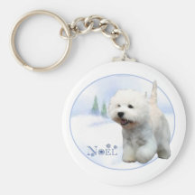 Montagne Terrier blanc occidentale Noel Keychain Porte-clé