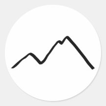 Montagnes Adhésifs Ronds
