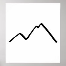 Montagnes Affiche
