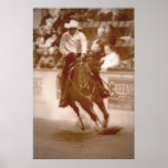 Montez-les copie de beaux-arts de cowboy affiche