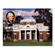 Monticello, la maison de Jefferson, la Virginie Cartes Postales