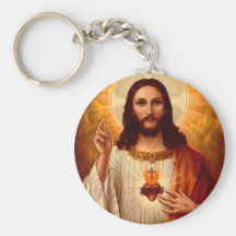 Mooi godsdienstig Heilig Hart van het afbeelding v Sleutelhanger