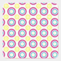 Mooie Bloemen Vierkant Sticker