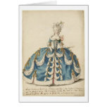 Mooie de modekaart van Dame Marie Antoinette