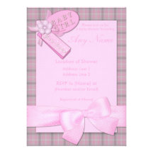 Mooie in de Roze Uitnodigingen van het Baby shower