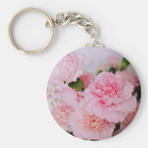 mooie roze anjerbloemen sleutel hangers