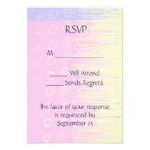 Mooie Samenvatting in Bord - roze en Gele RSVP Persoonlijke Uitnodigingen