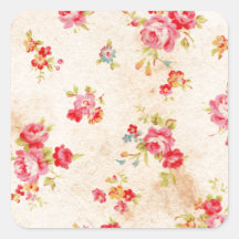 Mooie vintage rozen en andere bloemen stickers