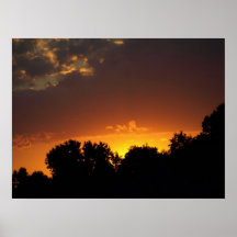 Mooie Zonsondergang in Virginia Beach, VA. Poster