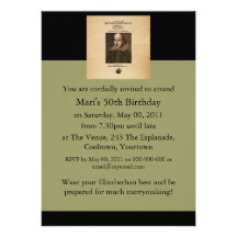 Morceau avant au premier folio de Shakespeare Carton D'invitation