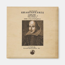 Morceau avant au premier folio de Shakespeare Magnets Pour Réfrigérateur