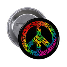 Morceaux d'arc-en-ciel de paix badge