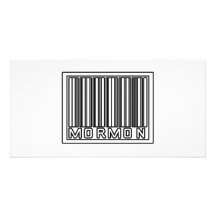Mormon de code barres cartes de vœux avec photo