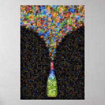 Mosaïque artistique Explosion de Cocktails Posters