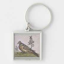 Mosaïques romaines vintages Keychain Porte-clés