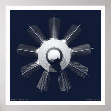Moteur radial de 9 cylindres poster
