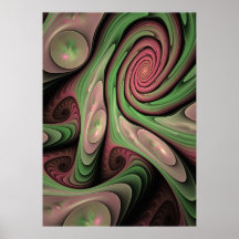 Motie, artistieke fractal wallart poster