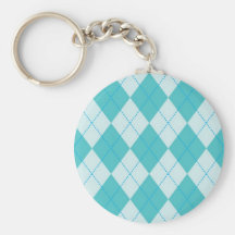 Motif à motifs de losanges bleu et bleu-clair porte-clef