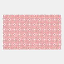 Motif assez mauve d'édredon de patchwork de fleur autocollant en rectangle