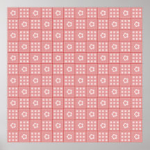 Motif assez mauve d'édredon de patchwork de fleur affiches