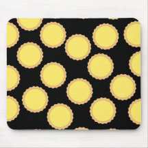 Motif au goût âpre de citron. Jaune ensoleillé Tapis De Souris