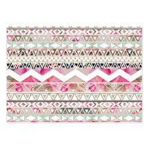 Motif aztèque abstrait floral blanc rose Girly Modèles De Cartes De Visite