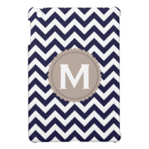 Motif blanc de Chevron de monogramme de bleu marin