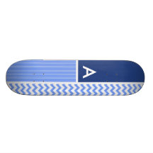 Motif bleu de Chevron Skateboards Personnalisés