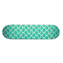 Motif bleu d'échelle de poissons d'Aqua Skateboards Personnalisés