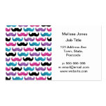 Motif bling coloré de moustache (scintillement de  modèles de cartes de visite