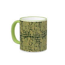 Motif d'alligator tasses