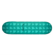 Motif d'arbres de Noël de turquoise Skateboards Customisés