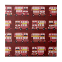 Motif d'autobus à  impériale carreau