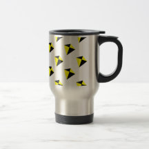 Motif de cerfs-volants de diamant jaune et noir tasse